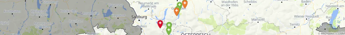 Kartenansicht für Apotheken-Notdienste in der Nähe von Gmunden (Oberösterreich)